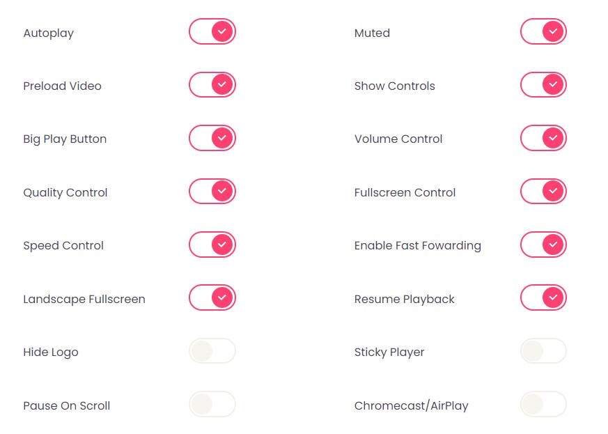 DynTube player controls